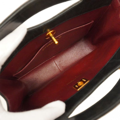 Chanel Handbag Matelasse Lambskin Black Gold Hardware 2way Bag Ladies