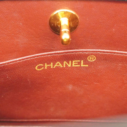 Chanel Handbag Matelasse Lambskin Black Gold Hardware 2way Bag Ladies