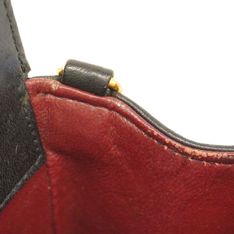 Chanel Handbag Matelasse Lambskin Black Gold Hardware 2way Bag Ladies