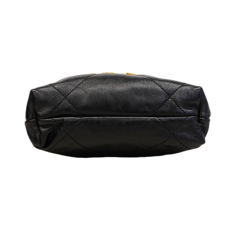 Chanel Handbag Chanel 22 Calf Black Gold Hardware 2way Bag Ladies