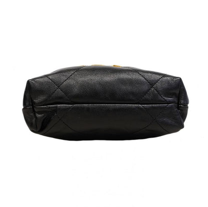 Chanel Handbag Chanel 22 Calf Black Gold Hardware 2way Bag Ladies