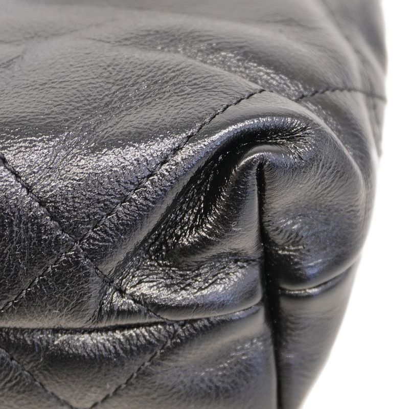 Chanel Handbag Chanel 22 Calf Black Gold Hardware 2way Bag Ladies