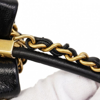 Chanel Handbag Chanel 22 Calf Black Gold Hardware 2way Bag Ladies