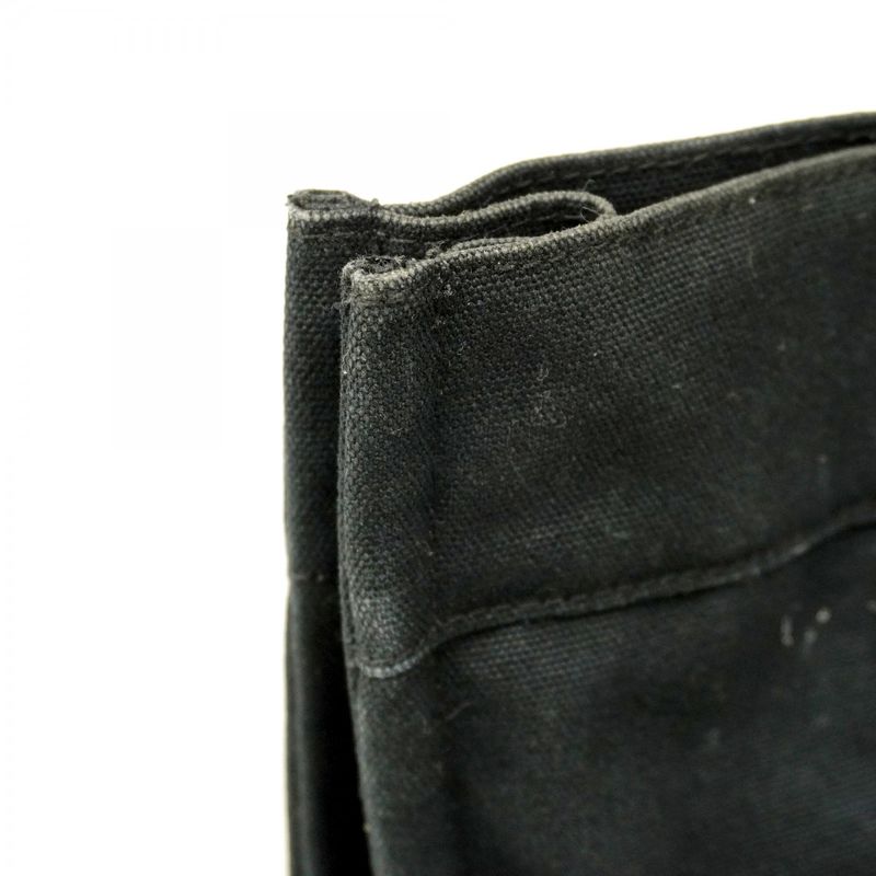 Hermes Tote Bag Fourre Tout PM Canvas Black Silver Hardware Women