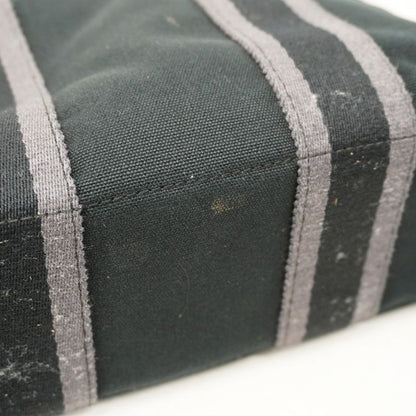 Hermes Tote Bag Fourre Tout PM Canvas Black Silver Hardware Women