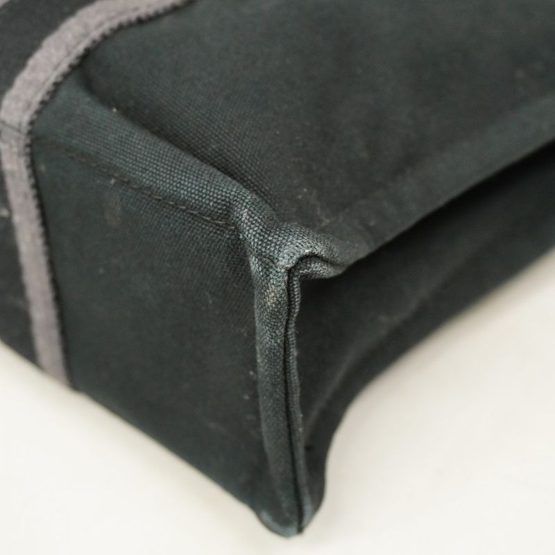 Hermes Tote Bag Fourre Tout PM Canvas Black Silver Hardware Women