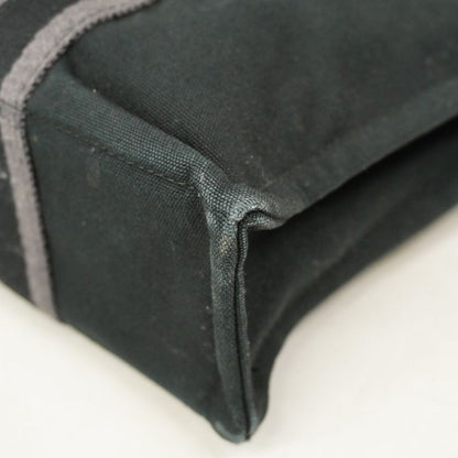 Hermes Tote Bag Fourre Tout PM Canvas Black Silver Hardware Women