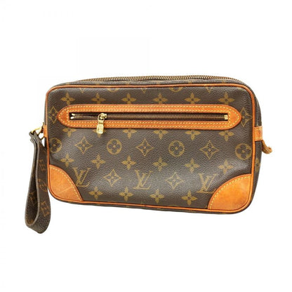 Louis Vuitton Clutch Bag Monogram Marly Dragonne GM M51825 Brown Men's