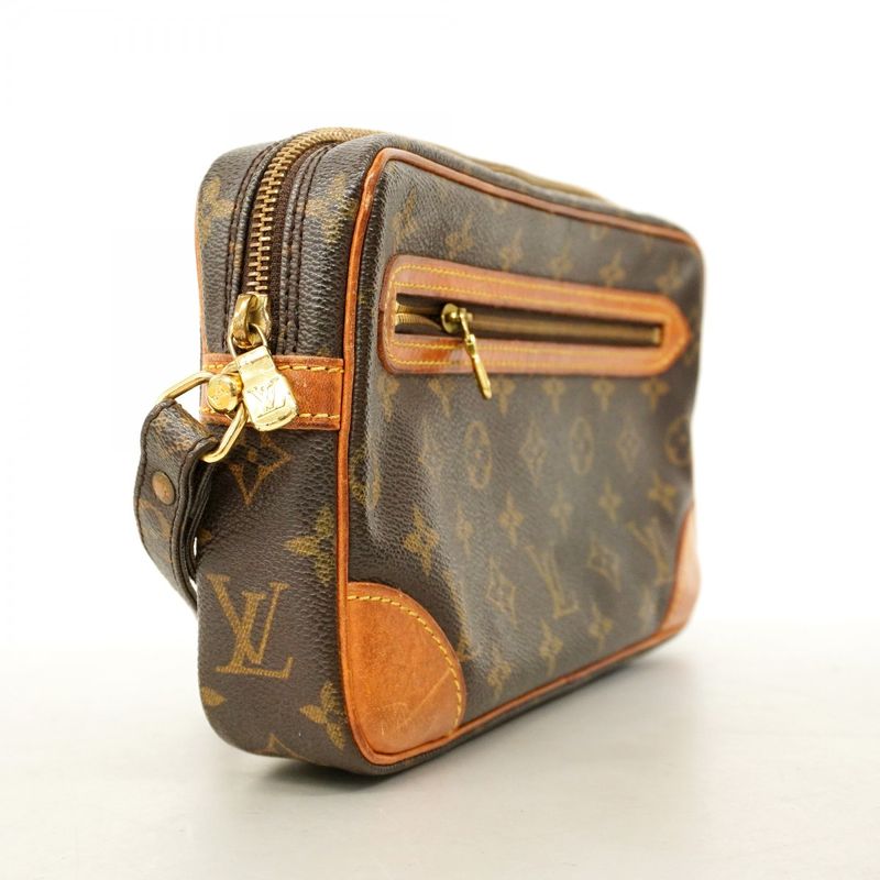 Louis Vuitton Clutch Bag Monogram Marly Dragonne GM M51825 Brown Men's