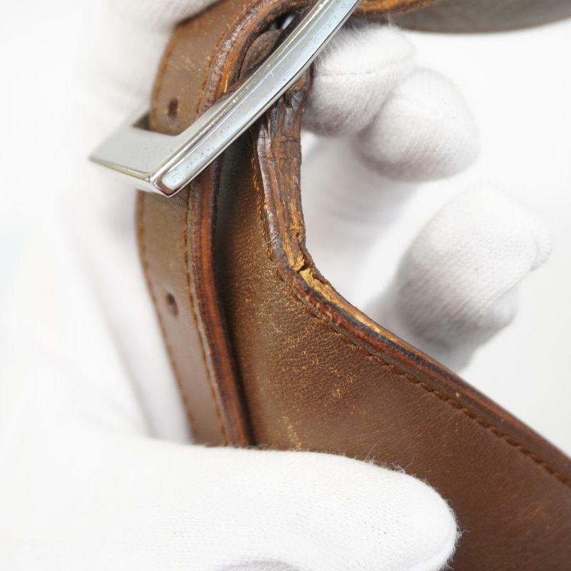 Gucci Handbag Jackie 001 4075 Canvas Brown Silver Hardware Women's