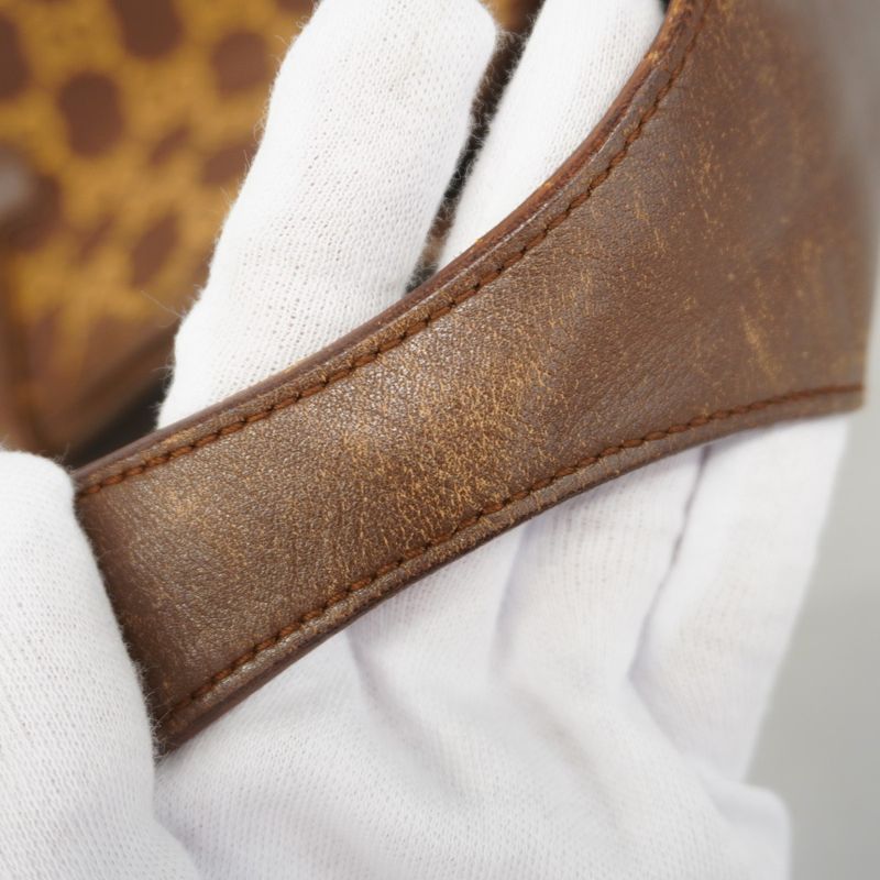 Gucci Handbag Jackie 001 4075 Canvas Brown Silver Hardware Women's