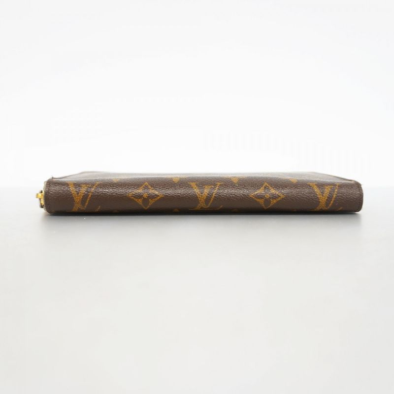 Louis Vuitton Long Wallet Monogram Zippy Organizer M62581 Brown Men Women Unisex