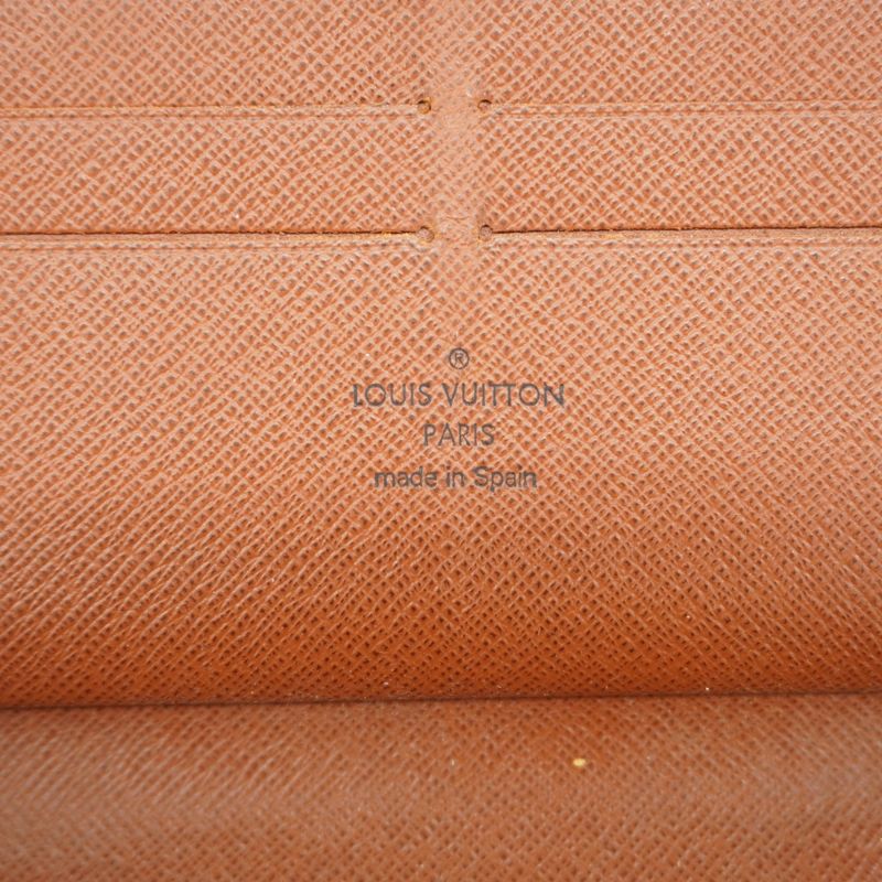 Louis Vuitton Long Wallet Monogram Zippy Organizer M62581 Brown Men Women Unisex