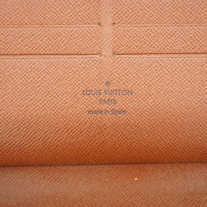 Louis Vuitton Long Wallet Monogram Zippy Organizer M62581 Brown Men Women Unisex