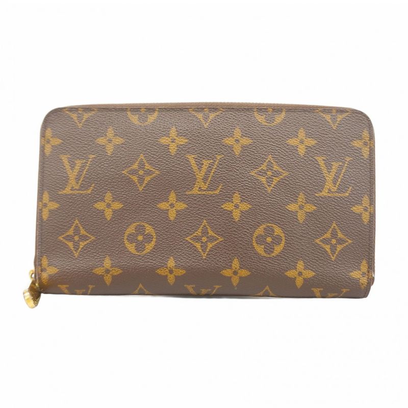 Louis Vuitton Long Wallet Monogram Zippy Organizer M62581 Brown Men Women Unisex