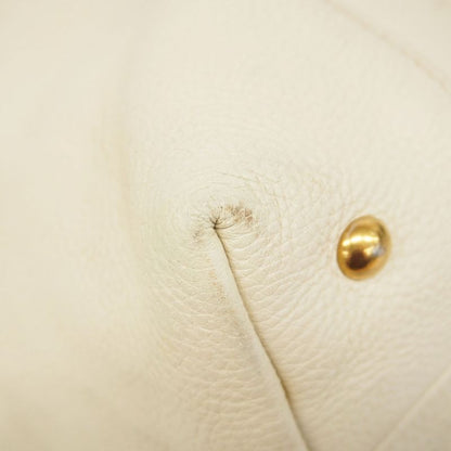 Gucci Tote Bag Interlocking G 309527 Leather Ivory Gold Hardware Women's