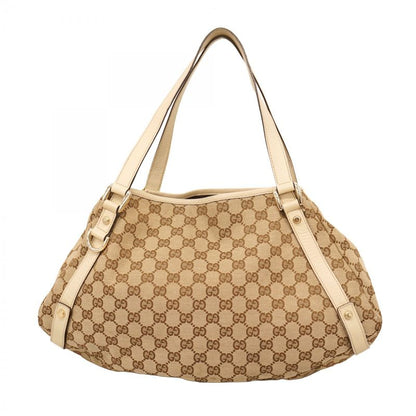 Gucci Tote Bag GG Canvas Abby 130736 Canvas Brown Chien Pan Gold Hardware