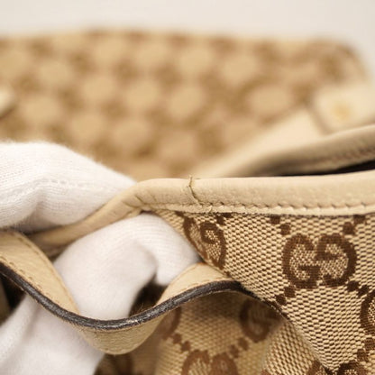 Gucci Tote Bag GG Canvas Abby 130736 Canvas Brown Chien Pan Gold Hardware