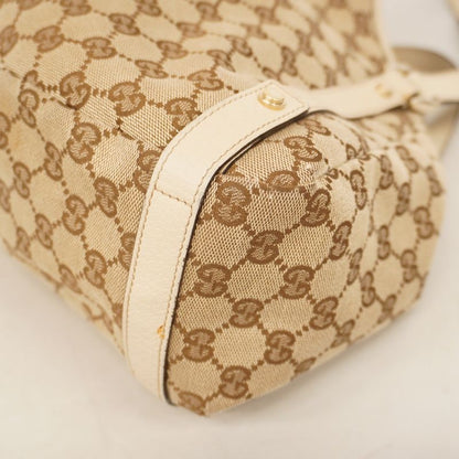 Gucci Tote Bag GG Canvas Abby 130736 Canvas Brown Chien Pan Gold Hardware
