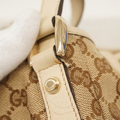 Gucci Tote Bag GG Canvas Abby 130736 Canvas Brown Chien Pan Gold Hardware