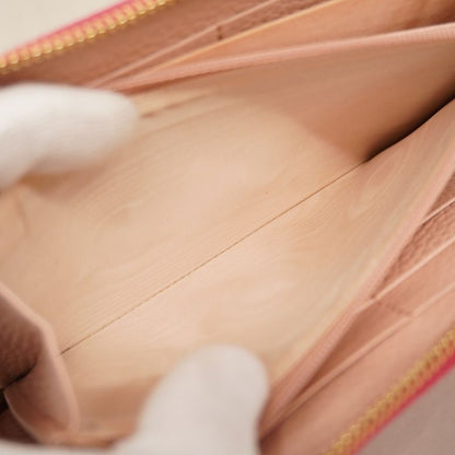 Gucci Long Wallet GG Marmont 456117 Leather Pink Gold Hardware Women