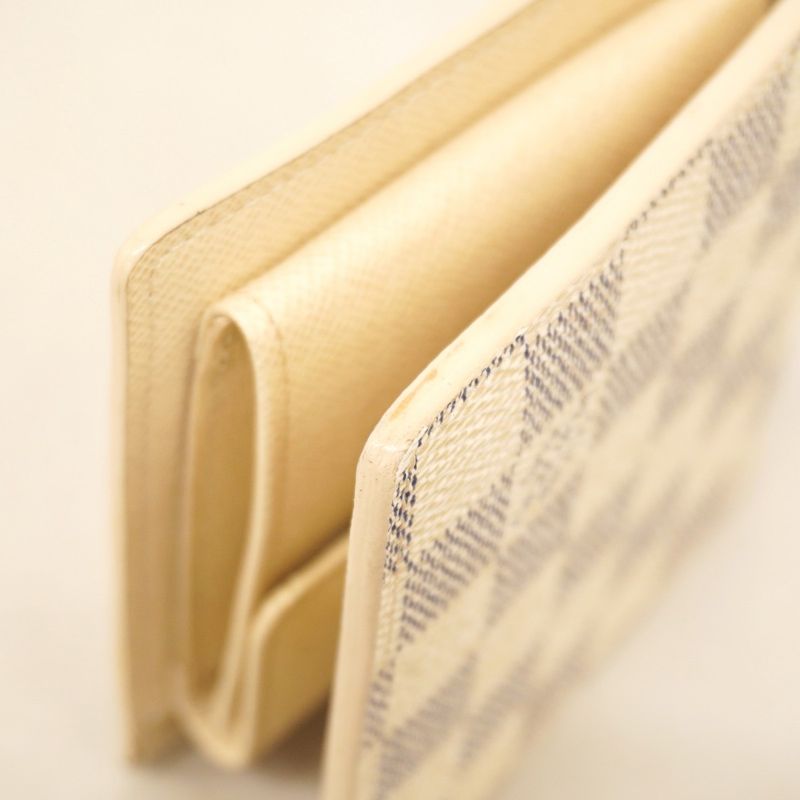 Louis Vuitton Wallet Damier Azure Portefeuille Marco N60018 White Men's