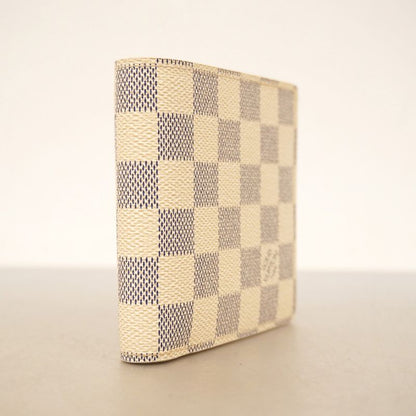 Louis Vuitton Wallet Damier Azure Portefeuille Marco N60018 White Men's