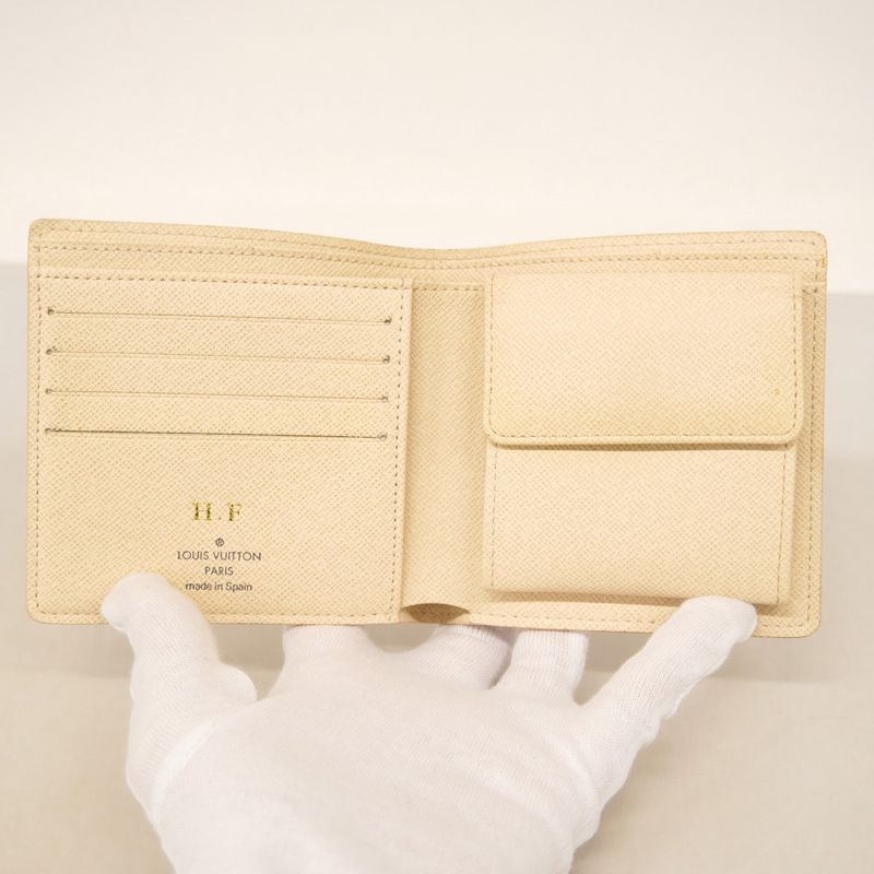 Louis Vuitton Wallet Damier Azure Portefeuille Marco N60018 White Men's