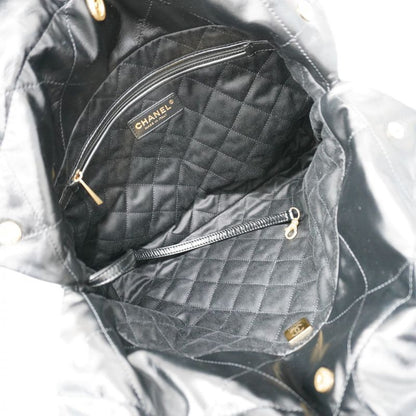 Chanel Shoulder Bag Chanel 22 Calfskin Black Gold Hardware Women