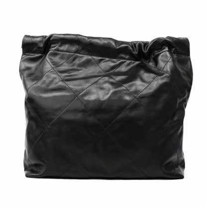 Chanel Shoulder Bag Chanel 22 Calfskin Black Gold Hardware Women