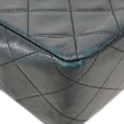 Chanel Shoulder Bag Mini Matelasse Lambskin Black Gold Hardware Women