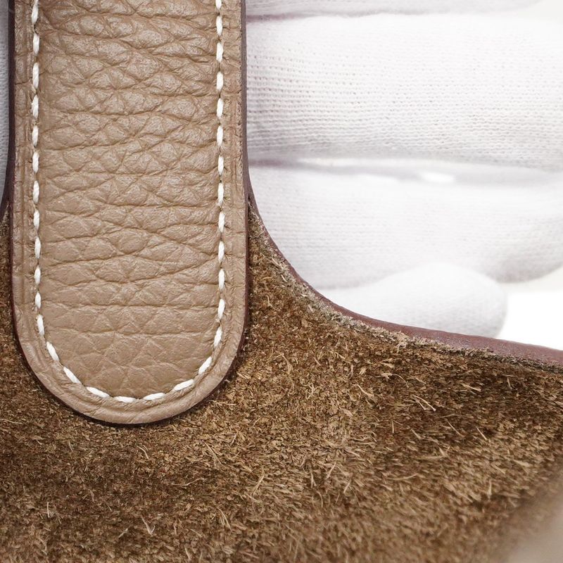 Hermes Handbag Picotin Lock PM Taurillon Cles Mance Etoupe Gold Hardware B