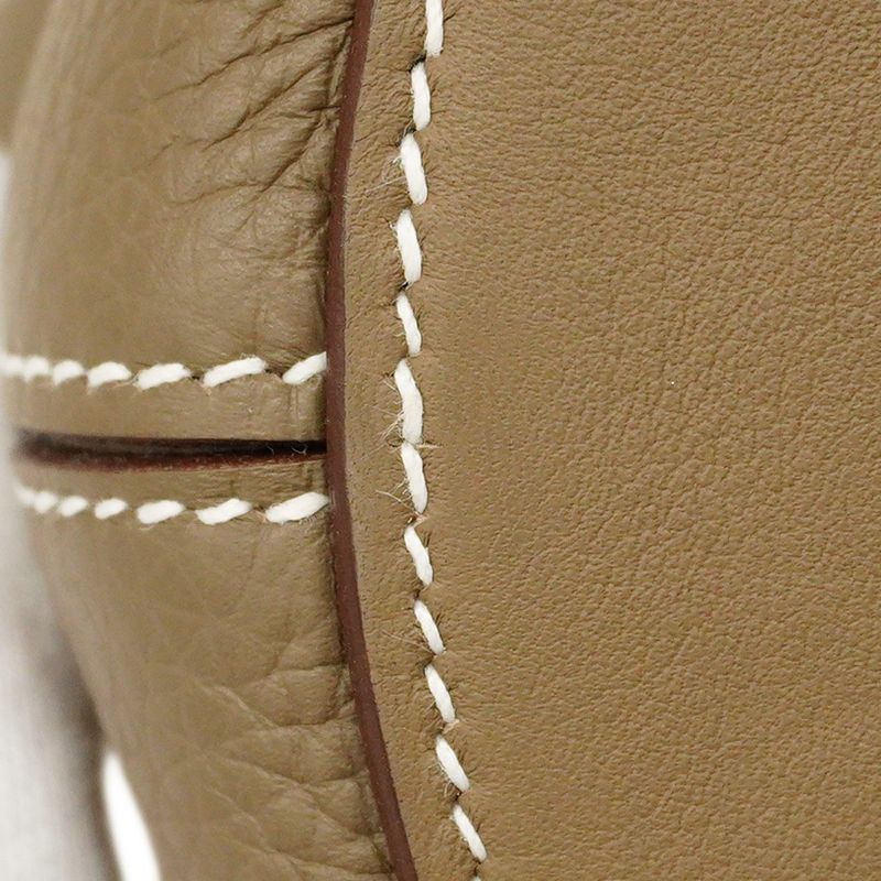 Hermes Handbag In The Loop 23 Taurillon Cles Mance Etoupe Silver Hardware W