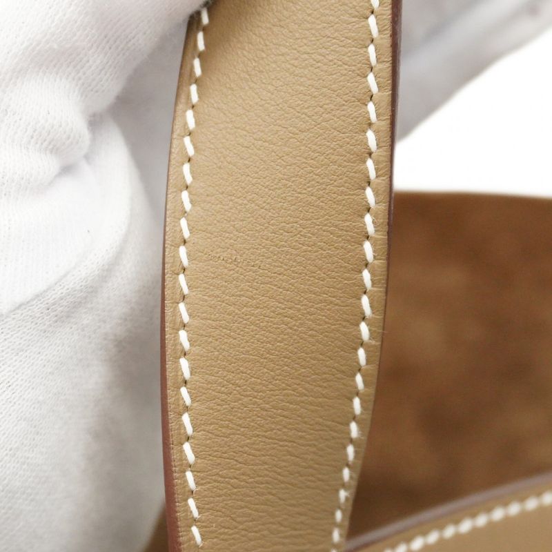 Hermes Handbag In The Loop 23 Taurillon Cles Mance Etoupe Silver Hardware W