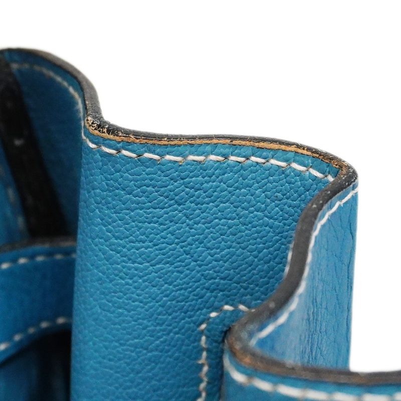 Hermes Handbag Birkin 35 Togo Blue Jean Silver Hardware □G Engraved Ladies