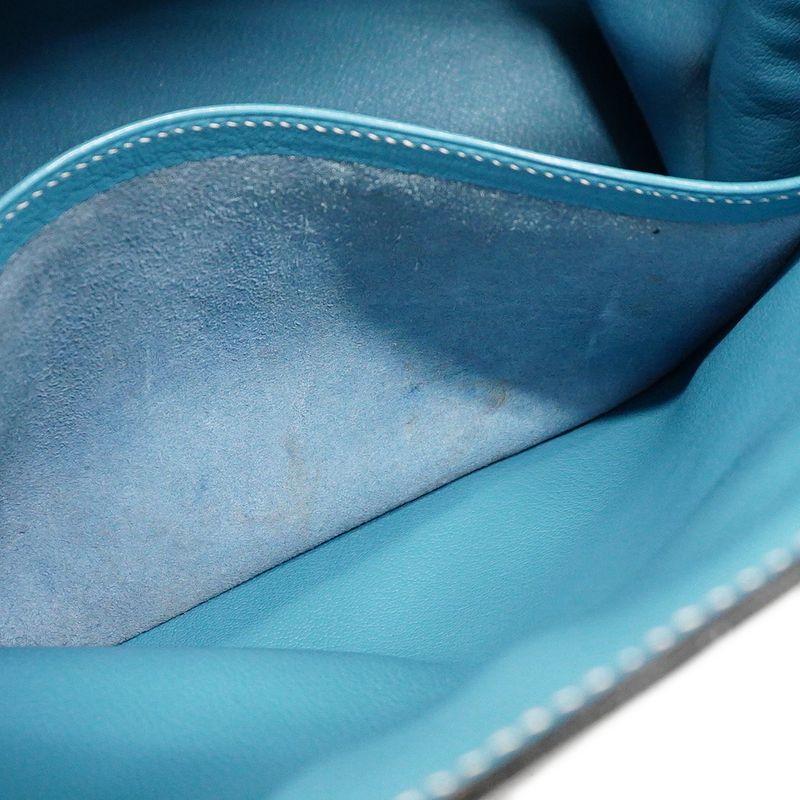 Hermes Handbag Birkin 35 Togo Blue Jean Silver Hardware □G Engraved Ladies