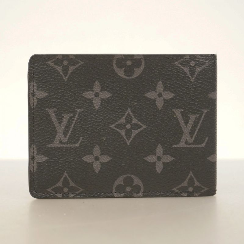 Louis Vuitton Wallet Monogram Eclipse Portefeuille M61695 Black Men's
