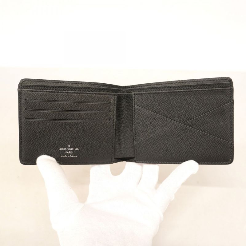 Louis Vuitton Wallet Monogram Eclipse Portefeuille M61695 Black Men's