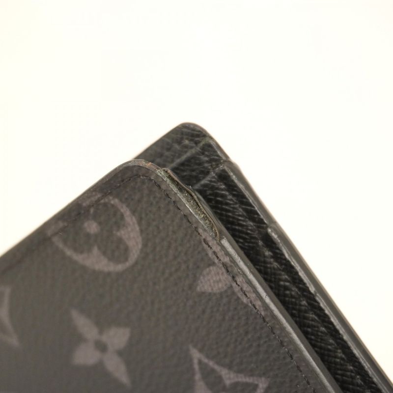 Louis Vuitton Wallet Monogram Eclipse Portefeuille M61695 Black Men's