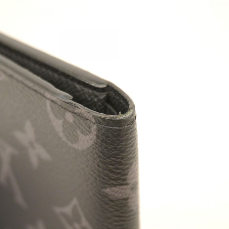 Louis Vuitton Wallet Monogram Eclipse Portefeuille M61695 Black Men's