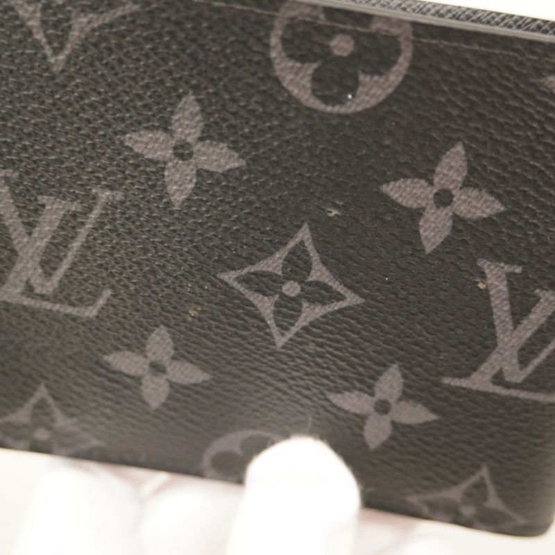 Louis Vuitton Wallet Monogram Eclipse Portefeuille M61695 Black Men's