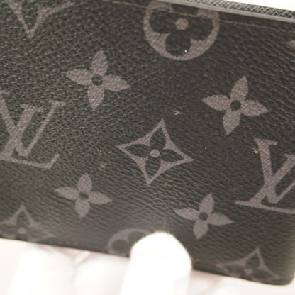 Louis Vuitton Wallet Monogram Eclipse Portefeuille M61695 Black Men's