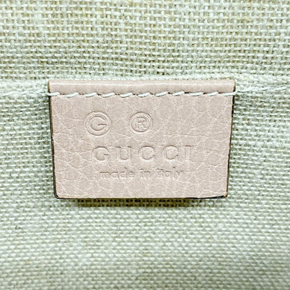 Gucci Shoulder Bag Interlocking G 510304 Leather Pink Gold Hardware Women