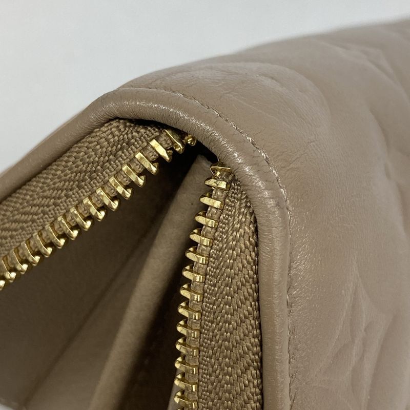 Louis Vuitton Long Wallet Monogram Embossed Zippy Wallet M81511 Taupe Ladies