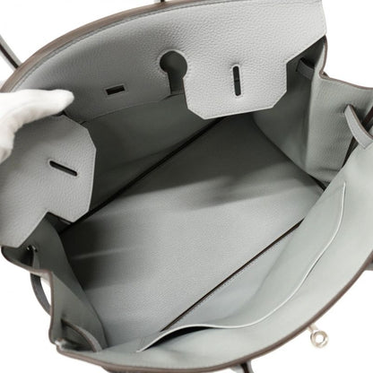 Hermes Handbag Birkin 35 Togo Gripan Tan Silver Hardware K Engraved Ladies