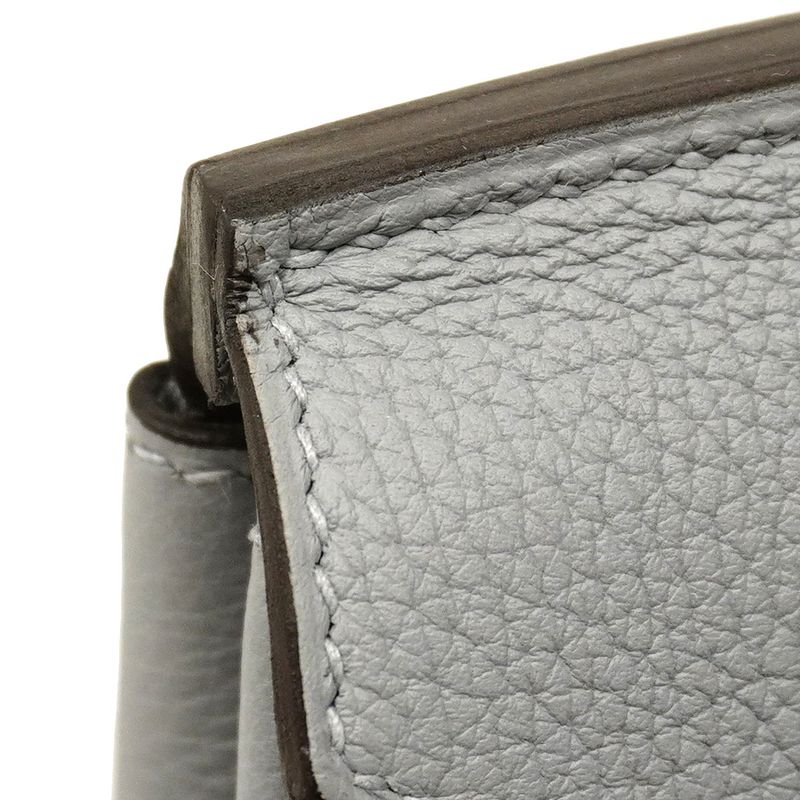 Hermes Handbag Birkin 35 Togo Gripan Tan Silver Hardware K Engraved Ladies