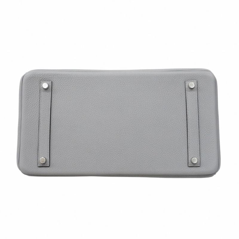 Hermes Handbag Birkin 35 Togo Gripan Tan Silver Hardware K Engraved Ladies