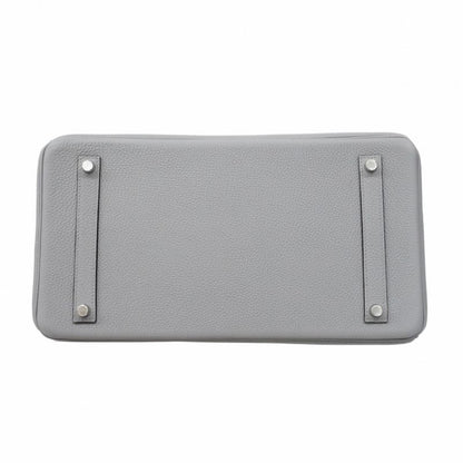 Hermes Handbag Birkin 35 Togo Gripan Tan Silver Hardware K Engraved Ladies