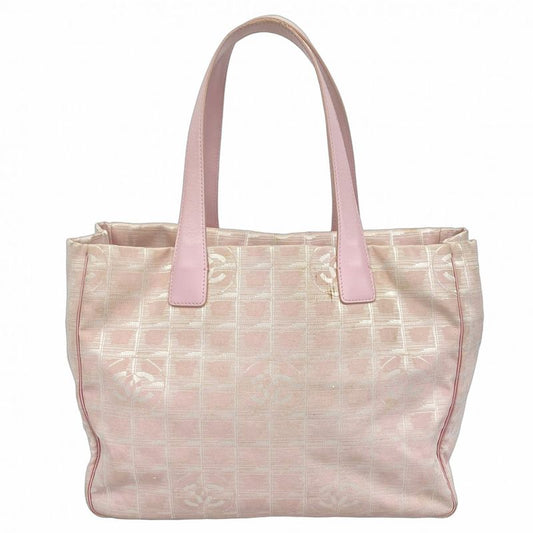 Chanel Tote New Travel Nylon Pink Gold Hardware Women's