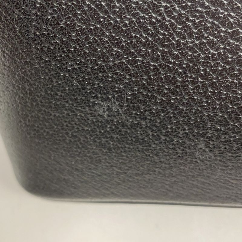 Gucci Shoulder Bag Sherry Line GG Marmont 499621 Leather Black Gold Hardware